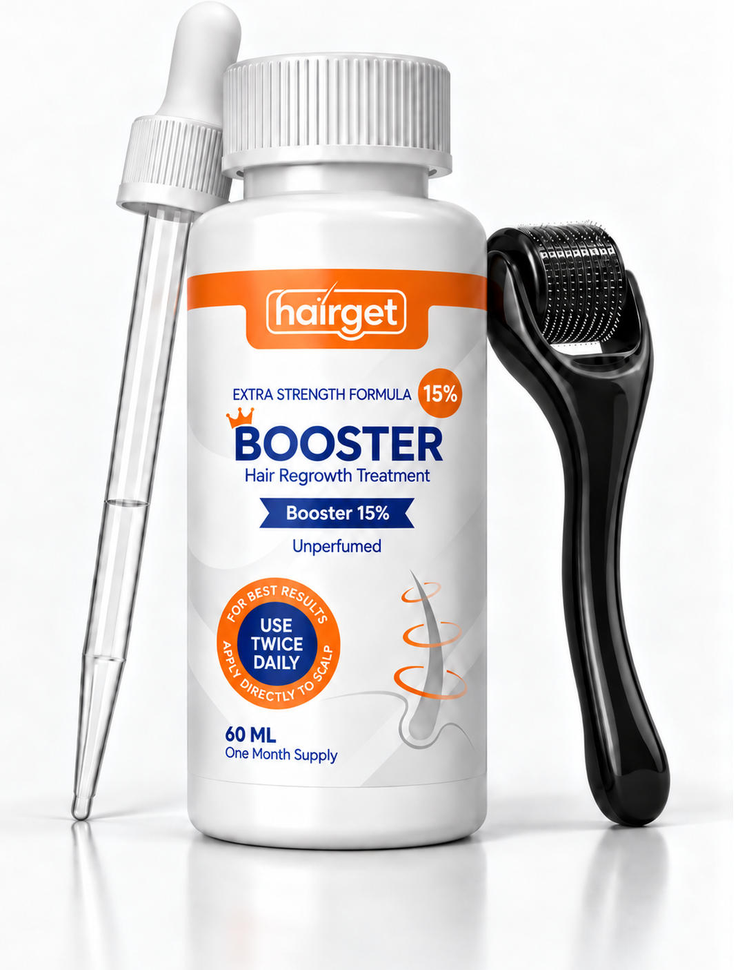 HAIRGET 15% Scalp Care Booster Set With Roller & Dropper
