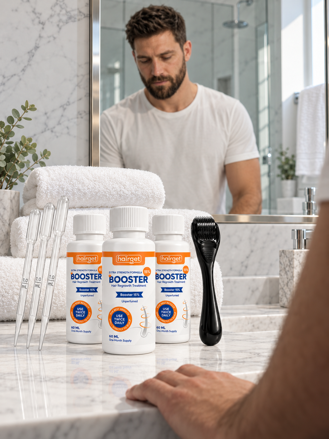 HAIRGET 15% Scalp Care Booster 3-Pack Set